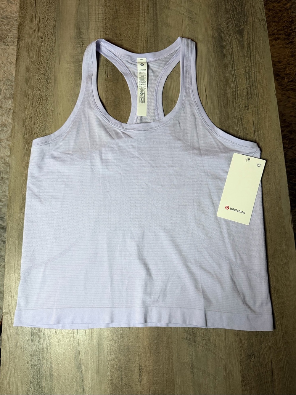 RARE NWT Lululemon Swiftly Racerback Tank *Race* Sz 12 *Lavender Frost*💜